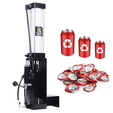 KANBOL Soda Beer Crusher Recycling ToolPneumatic Can Crusher 12oz16ozSoda Beer SmasherBlack