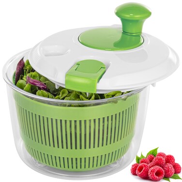 Vihoom Salad Spinner Fruit and Vegetable Washer Spin and Dry Salad Greens 3 QT Lettuce Spinner with Bowl and Mesh Basket