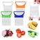 2Pcs Onion Holder Slicer Stainless Steel Tomato Lemon Potato Vegetable Holder Slicer Cutter Tool for Kitchen Worker Slicing