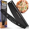 KitchenStar 18 Black NonStick Pizza Cutter by  Sharp Stainless Steel Slicer Knife  Rocker Style w Blade Cover  Chop and Slices Perfect Portions  Dishwasher Safe  Premium Pizza Oven Accessories