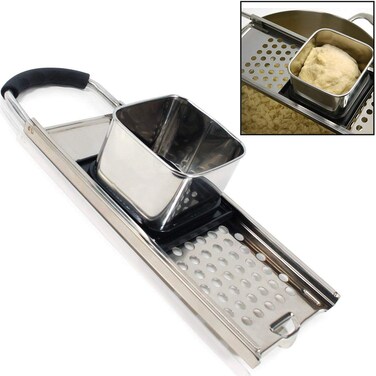 KEISSCO Premium Grade Stainless Steel Spaetzle Maker with Comfort Grip Handle Traditional German Egg Noodle Maker