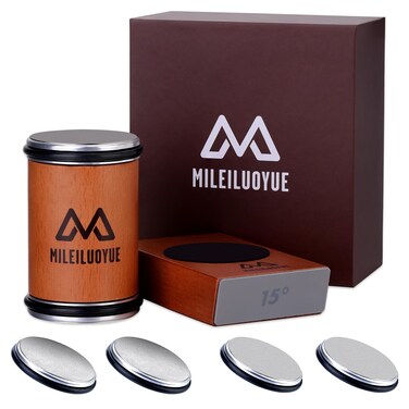 MILEILUOYUE Knife Sharpener Tool Rolling Knife Sharpener Kit Diamond Ceramic Disc Sharpeners Are Used 1520 Magnetic Inclination Angles Making Sharpening Easier The Ideal gifts for Fathers Day