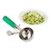 Restaurantware 12 325 oz Disher Scoop Food Scoop Ice Cream Scoop Portion Control  Green Handle Stainless Steel Met Lux  1ct Box