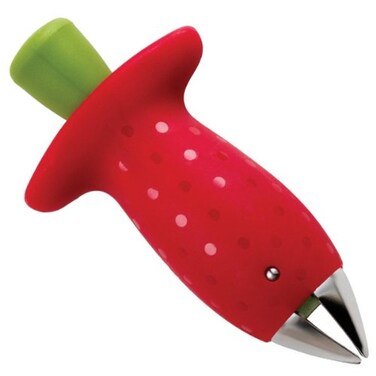 Chefn StemGem Strawberry Huller Tool Remove Core  Leaf Great for Baking  Jam Making Red 9 x 5 x 3 cm