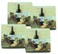 SET OF 4 SQUARE STOVE TOP BURNER COVERS GRAPES  WINERY