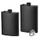 KABUDA 2 Pack Hip Flasks for Liquor 8 Oz  12 Oz Stainless Steel Leakproof Thin Flasks with Funnel for Men  Women Matte Black