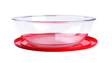 HUSANMP 45L Round Glass Mixing Bowl with Lids Glass Salad Bowls with BPA free cover Oven Microwave and Dishwasher Safe