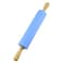 NASNAIOLL Daizihan Silicone Rolling Pin Non Stick Surface Wooden Handle 197X1515 Blue