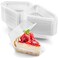 Zezzxu 100Pcs Cake Slice Containers with Hinged Lid Clear Plastic Cheesecake Carriers Disposable Triangle Slice Boxes for 68 Diameter Cake or Pie Slices Sandwiches Desserts