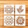 Gden Pack of 4 European Artisan Bread Stencils StencilGroup3 6 by 6