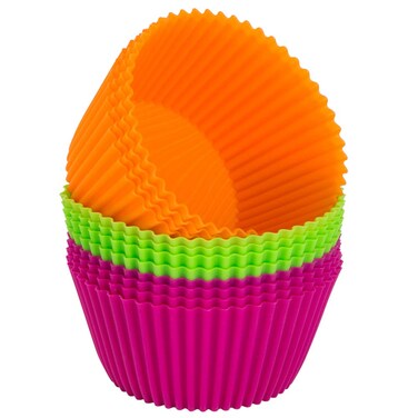 Webake 12Pack 43inch Nonstick Jumbo Silicone Cupcake Liners Baking Cups Muffin Liners Round