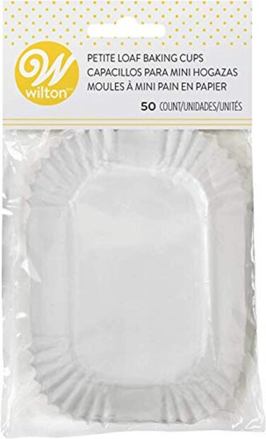 Wilton Petite Loaf Baking Cups  Mini Loaf Baking Cups with MicrowaveSafe Paper Ideal for Any Treats and Holding Candy and Nuts White