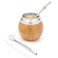 BALIBETOV Yerba Mate Kit  Includes One Yerba Mate Cup and Bombilla Set  Stainless Steel Double Wall Thermal Yerba Mate Gourd and Bombilla Set Mate straw  Easy to clean and maintain Wood