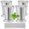 Flavourd Mint Julep Cups Set of 4 with Straws  Stainless Steel Mint Julep Cup  Mint Julep Glasses  12oz Commercial Grade Cups  Metal Cups  2024 Mint Julep Set