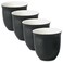 FORLIFE Japanese Teacup 65Ounce Black Graphite Set of 4