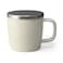 FORLIFE Dew Satin Finish BrewInMug with Basket Infuser  Stainless Lid 11 oz 11 ounces Offwhite 609