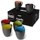 MIAMIO  6 x 350 ml Stoneware Coffee MugCup Set  Le Papillon Collection
