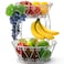Simple Houseware 2Tier Countertop Fruit Basket Bowl Storage Chrome