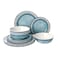 AELS Melamine Dinnerware Set of 12 Pcs Dinner Dishes Set for Indoor and Outdoor Use Dishwasher Safe Lightweight Unbreakable Light Blue