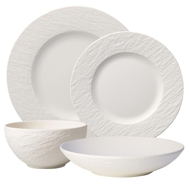 Villeroy  Boch Manufacture Rock Blanc 4Piece Place Setting