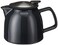 FORLIFE Bell Ceramic Teapot with Basket Infuser 26Ounce770ml Black Graphite