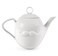 Now House by Jonathan Adler Muse Reversible Teapot 975 W 5 D 8 H White