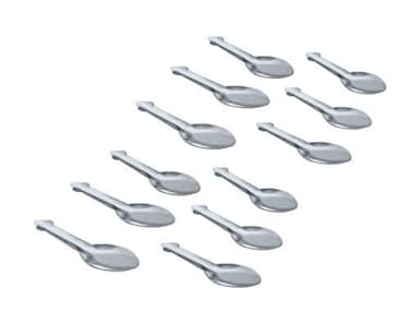 Craftsideaonline Indian Crafts idea Stainless Steel Spice Box Masala Dabba SpoonsMasala Dabba Spice Tin SpoonsStainless Steel Spice Tin Masala Dabba Spice Box with Clear Lid 65cm Pack of 12