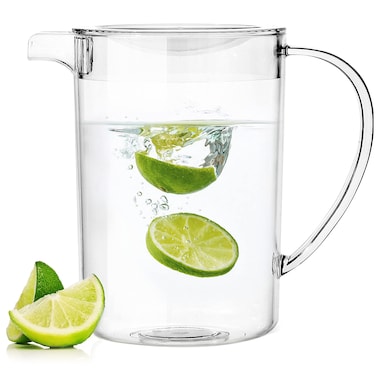 Youngever 2L Plastic Jug 2L Jug with Lid Reusable Jug Plastic Transparent