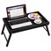 ZHUOYUE Bed Breakfast Tray Table Serving Lap Food TV Dinner for Eating with Folding Legs  Handles Bamboo