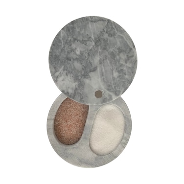 Fox Run White Marble Double Salt Cellar