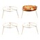 HOHIYA 4 Pcs 9 Inch Pizza Stand Holder Riser Display Serving for Tables Party Width for restaurant Home Iron Brass Gold