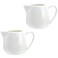 CHOOLD 2pcs Mini Classic Pure White Ceramic Creamer with HandleSmall Coffee Milk Creamer Pitcher2oz34oz XL 45oz