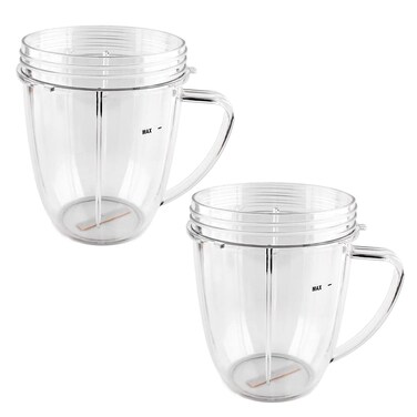 Anbige 18oz Cups With Handle Replacement Parts for Nutribullet 600W and 900W 2 18oz Cups with Handle