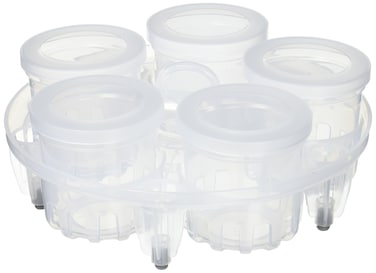 Instant Pot Yogurt Cups and Pressure Sterilization Rack 6Oz Dessert Cups with Lids Bottle Sterilizer NonToxic BPAFree Plastic Clear
