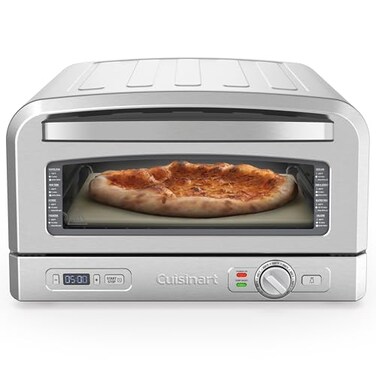 Cuisinart Indoor Pizza Oven  Bake 12 Pizzas in Minutes  Portable Countertop Pizza Oven  Stainless Steel  CPZ120