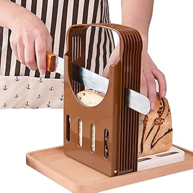 TCOTBE Bread Slicer Bread Bake Bread Slicer Cutter Foldable Bread Slicer Compact Bread Slicing GuideKitchen AccessoriesBread Machine Bread Maker for Homemade Bread Bagel Loaf Sandwich