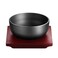 XICHENGSHIDAI Korean Stone Bowl for Bibimbap Induction Stove Bowl with Tray Dense Wood Large