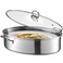 Eglaf 8Qt Stainless Steel Fish Steamer  MultiUse Oval Cookware with Rack Ceramic Pan Chuck  Stockpot for Steaming Fish Boiling Soup