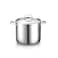 Cooks Standard 1810 Stainless Steel Stockpot 12Quart Classic Deep Cooking Pot Canning Cookware with Stainless Steel Lid Silver