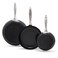 GreenPan Black Pro Infinite8 Ceramic Nonstick 3Piece Frypan Set 8 10 and 12