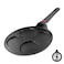 CAINFY Pancake Pan NonstickSuitable for All Stovetops  Induction Cooker 105 Inch Mini Silver Dollar Grill Blini Griddle Crepe Pan 4 Molds Cake Egg Skillet 100 PFOA Free Coating