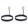 HIC NonStick Fried and Poached Egg and Pancake Cooking Rings Round Shaped Nonstick PFOA and BPA Free 375Inches Diameter Set of 2