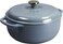 Lodge 75 Quart Enameled Cast Iron Dutch Oven with Lid  Dual Handles  Oven Safe up to 500 F or on Stovetop  Use to Marinate Cook Bake Refrigerate and Serve  Storm Blue