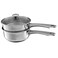 Classic Cuisine Stainless Steel 6 Cup Double Boiler  15 Quart Saucepan 2in1 Combo with Vented Glass Lid Kitchen Cookware with Measurements