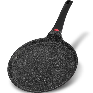 CAINFY NonStick 11 INCH CREPE PAN Comfort Grip Handle Induction Compatible 427 Quart Capacity Black