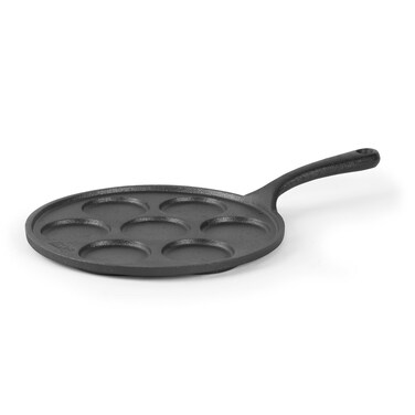 COMMERCIAL CHEF Cast Iron Pancake Pan Silver Dollar Pancake Griddle Easy to Clean  Heats Evenly Makes 7 Mini Silver Dollar Pancakes