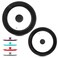 Modern Innovations Universal Lids Set of 2 Fits 7 to 12Inch Cookware Silicone Replacement Pan Lid Glass Top Covers for Skillets Pots Frying Pans Cast Iron CrockPot  Black