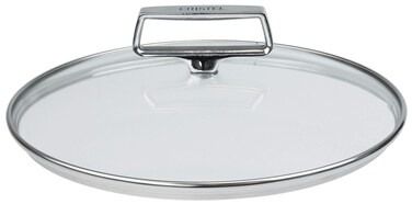Cristel CastelPro Domed Glass Lids With Fixed Stainless Handle 12