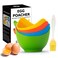 KRGMNHR Egg Poacher  Poached Egg Maker Poached Egg Cooker with Ring Standers Silicone Egg Poacher Cup for Microwave or Stovetop Egg Poaching with Extra Silicone Oil Brush BPA Free 4 Pack