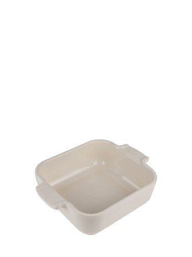 Peugeot Appolia Square Dish 18cm Ecru Ceramic Mechanical and Thermal shock resistant 20 to 250C Ergonomic handles10 year warranty Made in France